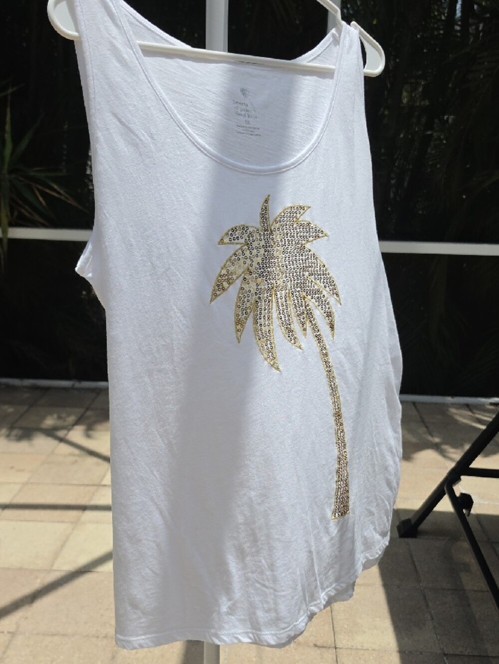 HEARTS OF PALM Beach Wear White Tank Top